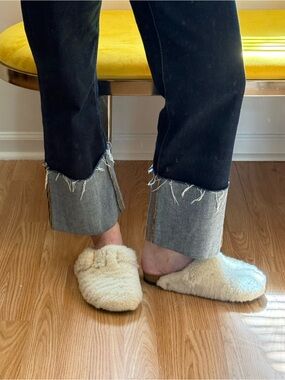Birkenstock Zermatt Shearling Slippers EU 39 Cream Wool Mules
